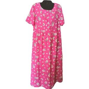 Blair Babydoll Dress Size Small Pink Floral Print Pockets Cottagecore Prairie